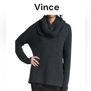 Vince Wool Blend Cowl neck Charcoal sweater